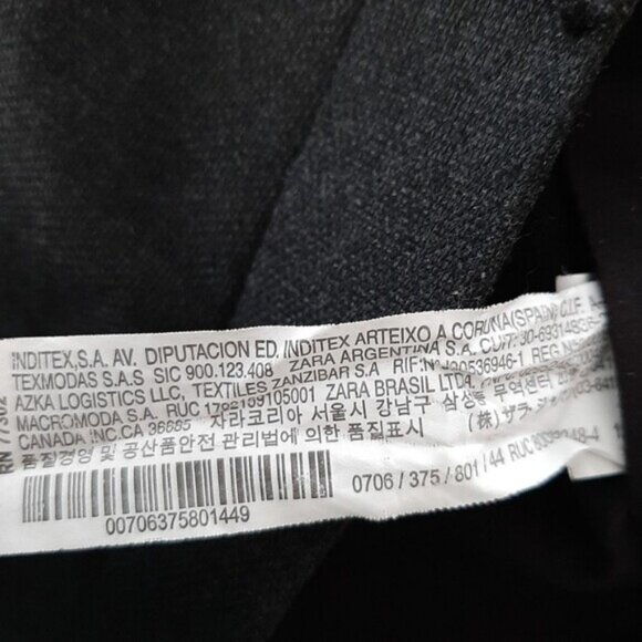 ZARA Slim Fit Cuffed Modern Dress Pants Trousers Gray Men's Sz 34 - Picture 14 of 15